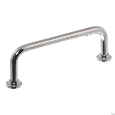 Elongated furniture handle 1353 160 Polished nickel