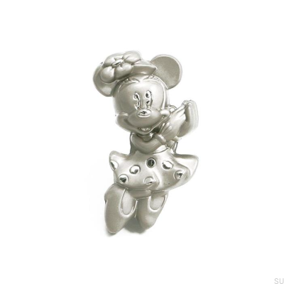 Minnie Mouse furniture knob Brushed Nickel