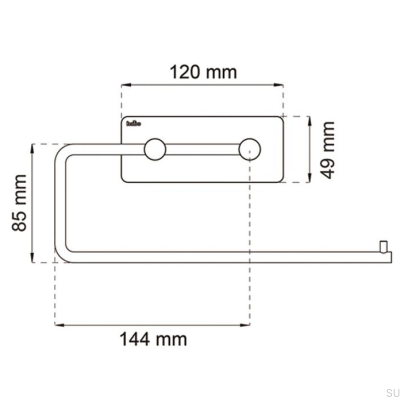 Angle Toilet Paper Holder Polished Stainless Steel