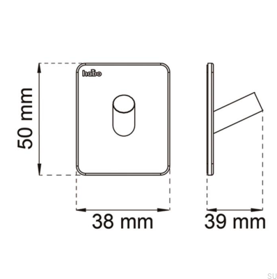 Edge 38 wall hanger, polished stainless steel