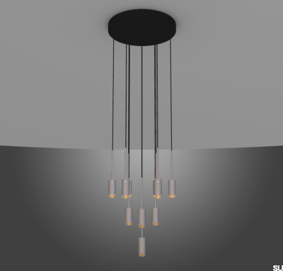Classic Exhaust Gray Chandelier (selectable on request)