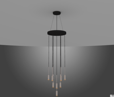 Classic hanging Exhaust Gray chandelier (available on request)