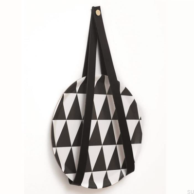 Wall hanger 0150L Leather Black with Gold