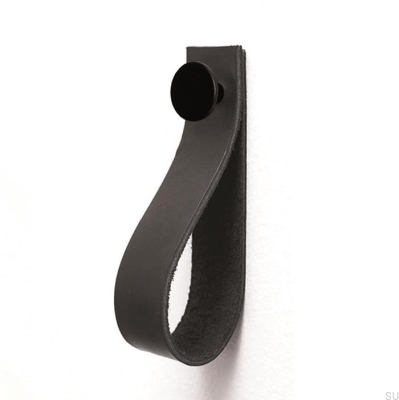 Wall hanger 0153L Leather Black with Black