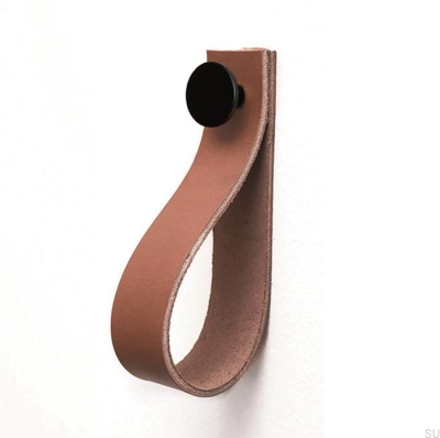 Wall hanger 0153L Leather Brown with Black