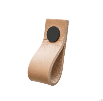 Furniture handle Loop Leather with Black