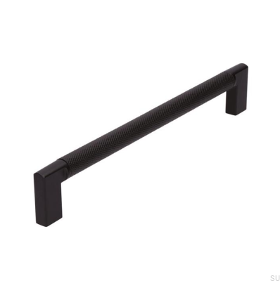 Oblong furniture handle 2457 160 Metal Black