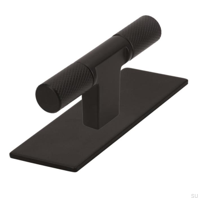 Furniture knob with T-Bar 2509 washer, Metal Black