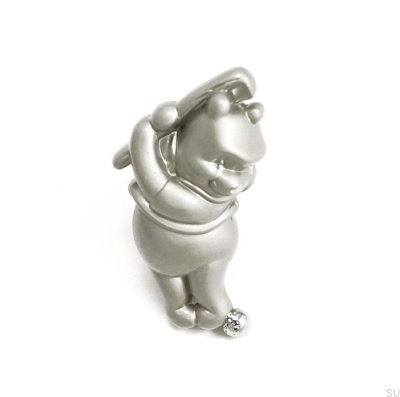 Furniture knob Winnie the Pooh Golfer Brushed Nickel
