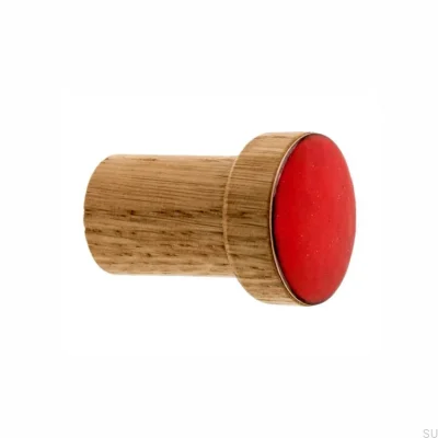 Wall hanger Simple, Wooden, Enameled, Red - Oil, Colorless Semi-matt