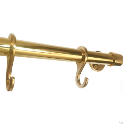 Kitchen hanger (set) 1195 with 3 hooks Polished brass