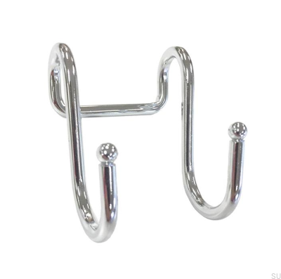 Double hook 6K Polished Chrome (4 pieces)