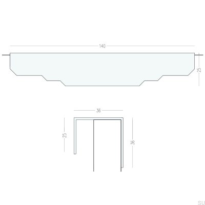 Karla furniture edge handle Brass Chrome-plated