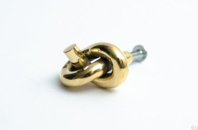 Knot 35 Furniture Knob Polished Brass Unpainted