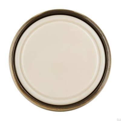 Furniture Knob 1971 30 Antique Bronze with Beige