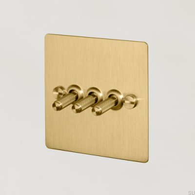 Cross 3G Triple Switch Brass British Standard