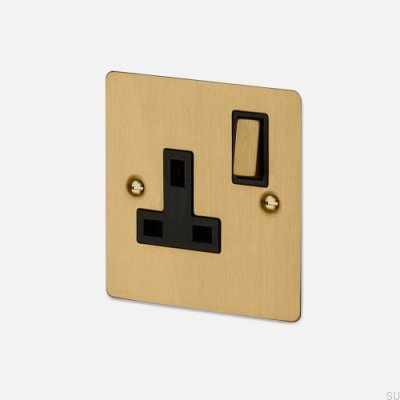 Single Socket Type G UK 1G Brass British Standard
