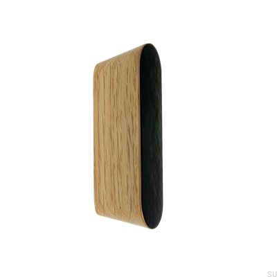 Furniture handle Solo Black 60 Enameled Black - Oil Colorless Semi-matt