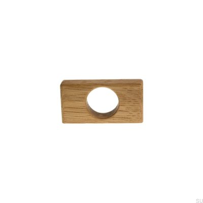 Elongated furniture handle Gdynia 32 Wooden Oak - Colorless Semi-matte oil