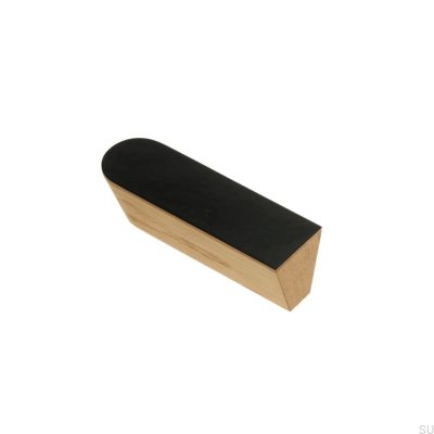 Furniture handle Twins Black 60 Enameled Black - Oil Colorless Semi-matt