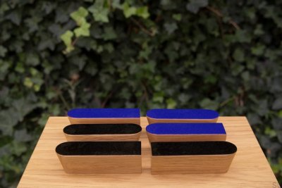 Furniture handle Solo Blue 60 Enameled Blue - Oil Colorless Semi-matt