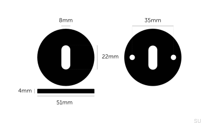 Traditional Straight Sign 35 mm Brass