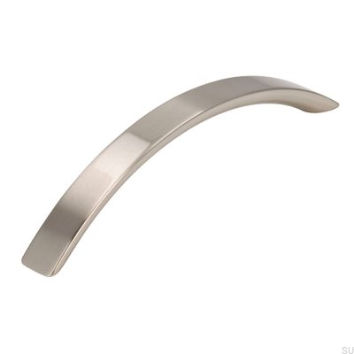 Elongated furniture handle 1029 Brushed Silver