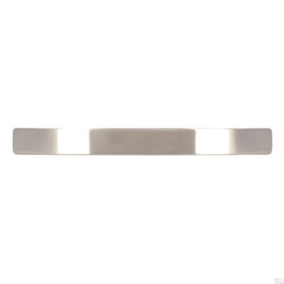 Elongated furniture handle 1029 Brushed Silver