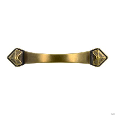 Elongated furniture handle 1323 96 Antique Bronze