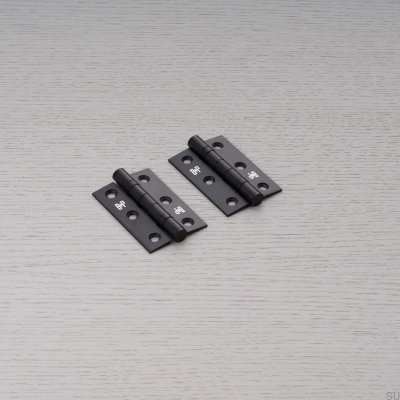 Hinge 76 x 51 x 2 mm Steel Welder’s Black Door Hinges (Set of 2)