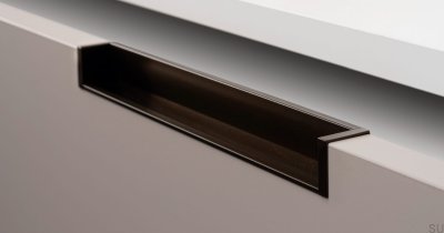 Recessed furniture handle Hexxa 350 Aluminum Black