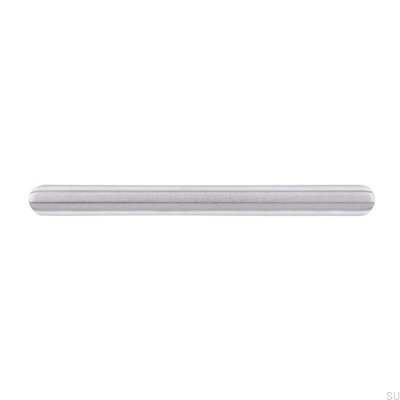 Elongated furniture handle 1406 128 Brushed steel