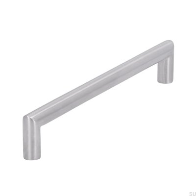 Elongated furniture handle 1406 192 Brushed steel