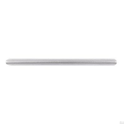 Elongated furniture handle 1406 192 Brushed steel