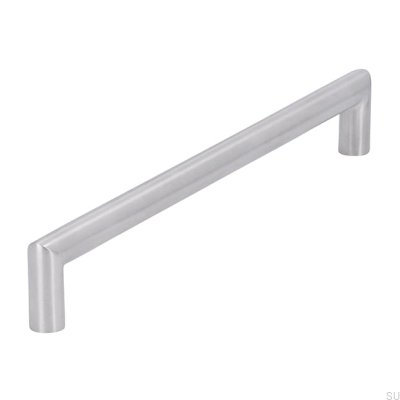 Elongated furniture handle 1406 224 Brushed steel