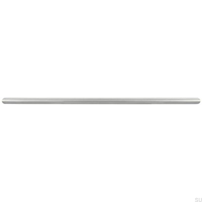 Elongated furniture handle 1406 384 Brushed steel