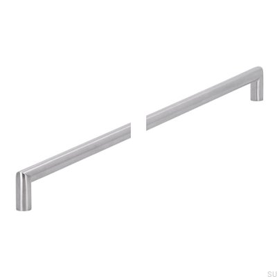 Elongated furniture handle 1406 736 Brushed steel