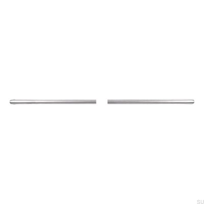 Elongated furniture handle 1406 736 Brushed steel