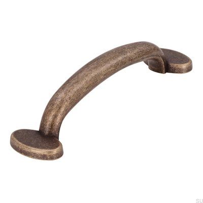 Elongated furniture handle 1534 96 Antique Bronze