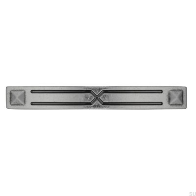 Elongated furniture handle 1536 96 Antique Silver