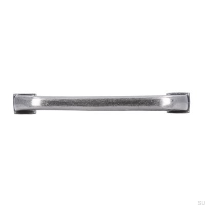 Elongated furniture handle 1577 96 Antique Silver