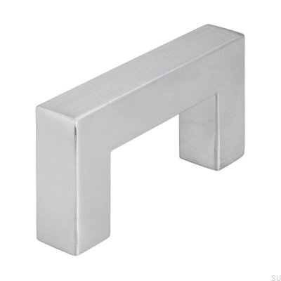 Elongated furniture handle 1585 64 Brushed steel