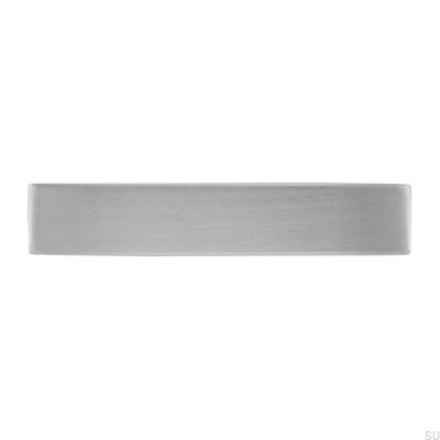 Elongated furniture handle 1585 64 Brushed steel