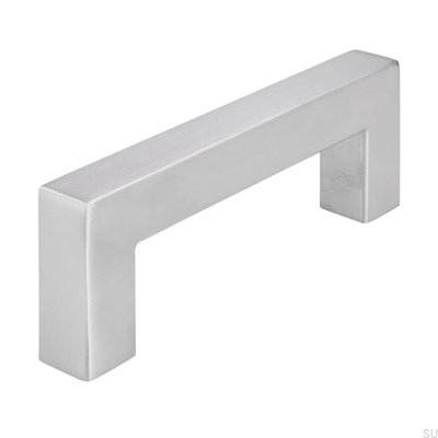 Elongated furniture handle 1585 96 Brushed steel