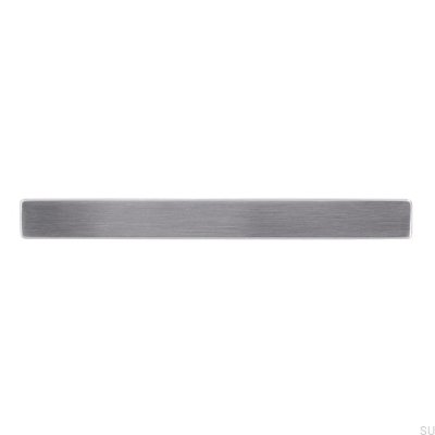 Elongated furniture handle 1585 128 Brushed steel