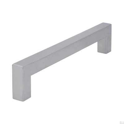 Elongated furniture handle 1585 192 Brushed steel