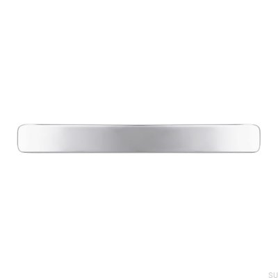 Elongated furniture handle 1666 128 Polished chrome