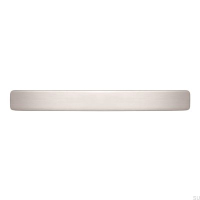 Elongated furniture handle 1666 128 Brushed silver
