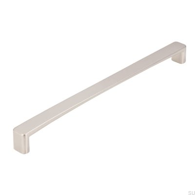 Elongated furniture handle 1666 224 Silver Brushed
