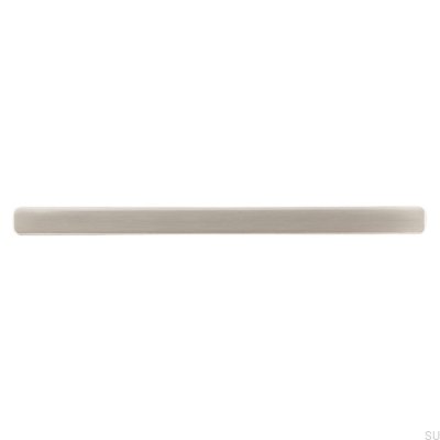 Elongated furniture handle 1666 224 Silver Brushed